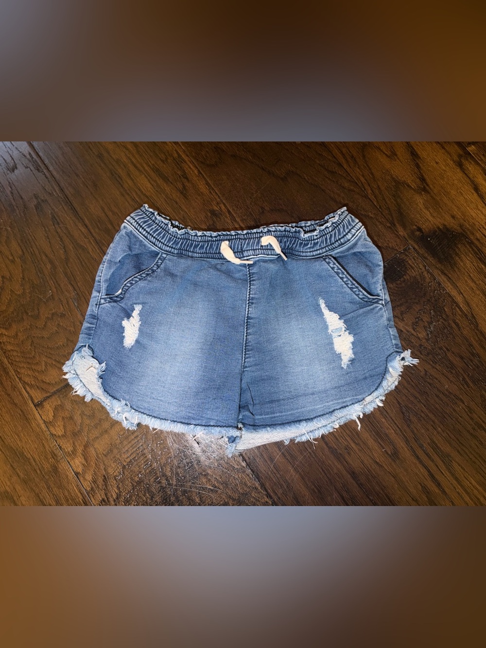 Hudson Jeans Blue Distressed Denim Shorts for Girls size M